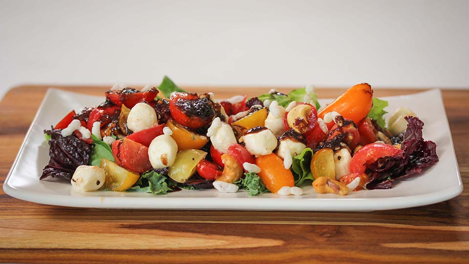 Indian Caprese Salad with Tamarind-Chutney Dressing - Create TV Indian Caprese Salad with Tamarind-Chutney Dressing - Create TV